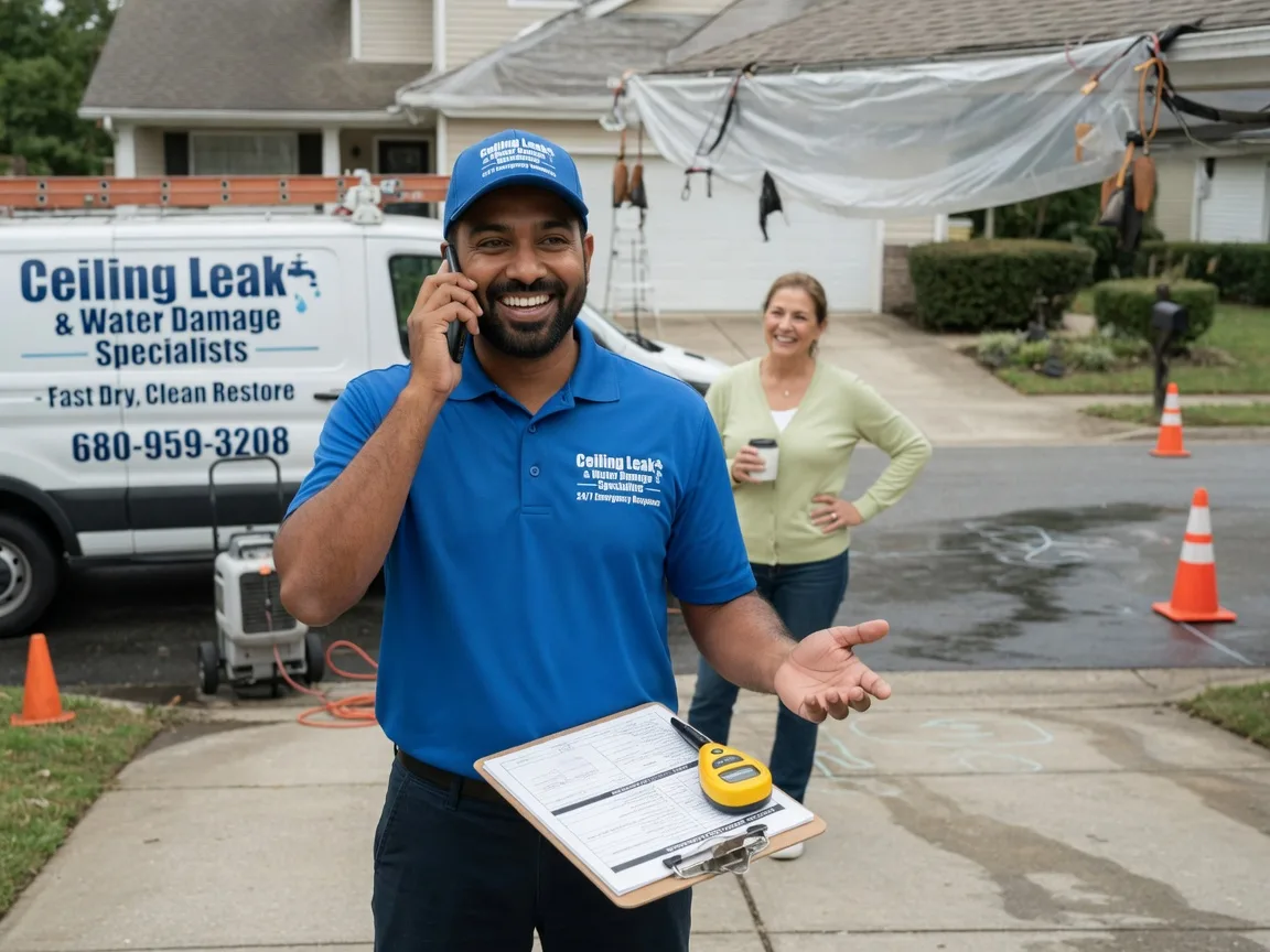 Ceiling Leak Cleanup Grantville, GA FAQs